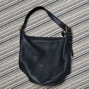 Coach Black Leather Hobo Bag